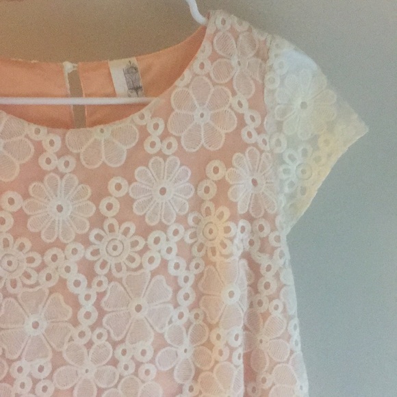 lace flowered blush dress, size small. 🌸 - Picture 4 of 4